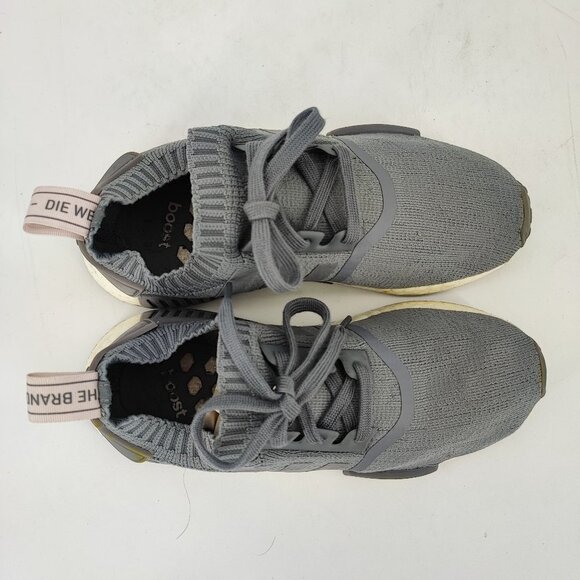 Adidas Women's NMD R1 Gray Mesh Low Top Trainer Sneakers Size 7 - Picture 4 of 8